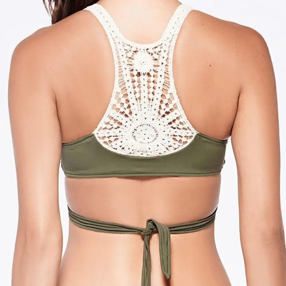 L*space fern Joey crochet wrap top